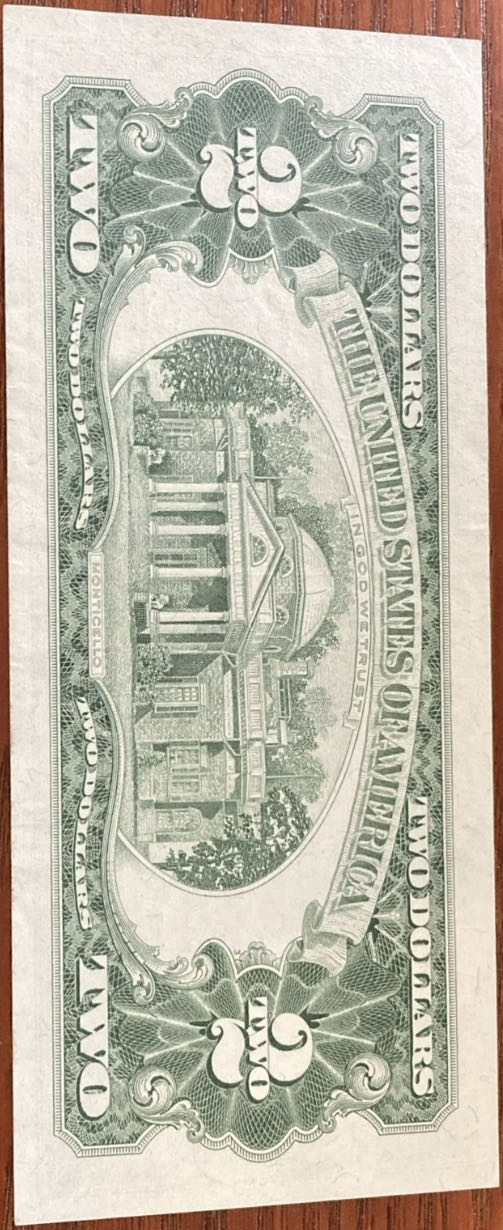 Two Dollar Legal Tender Note Red Seal  coin collectible - Main Image 4