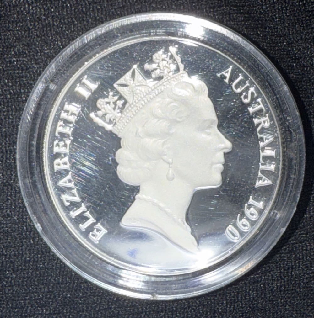 1990 $10 Australian Silver Proof  coin collectible - Main Image 2
