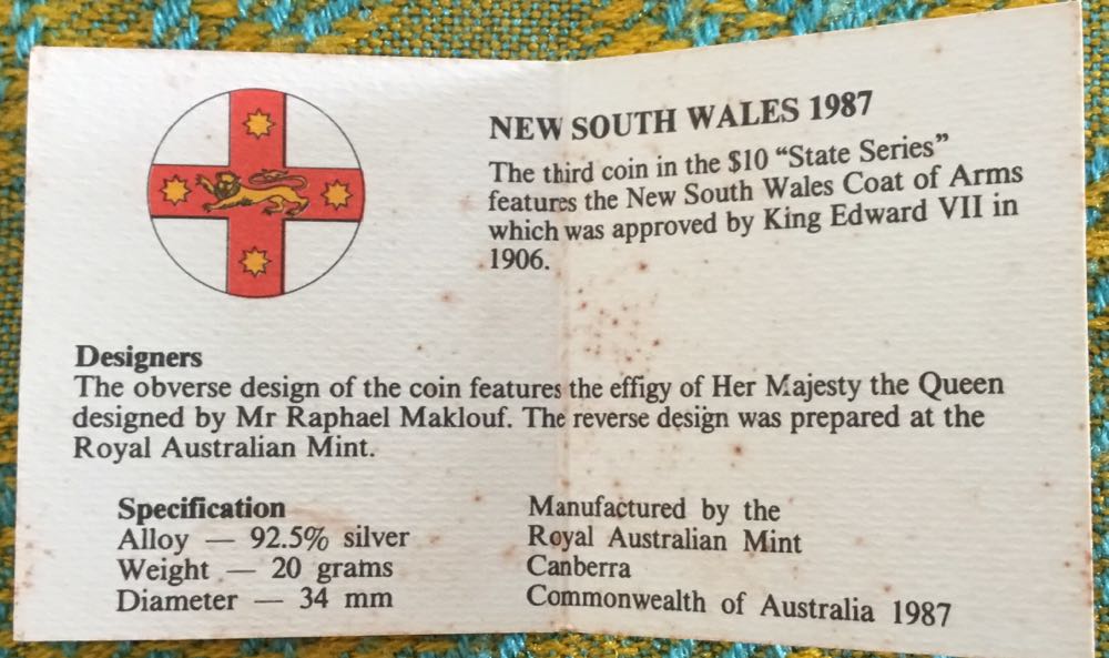 1987 Australian $10 Silver Proof  coin collectible - Main Image 3