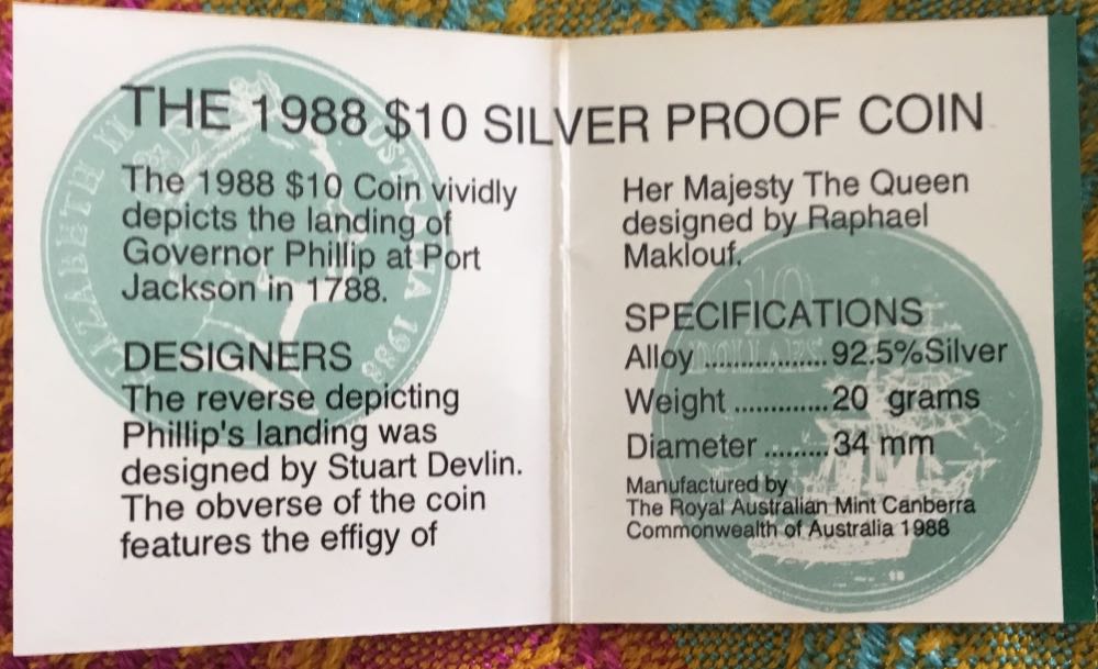 1998 Australian $10 Proof  coin collectible - Main Image 3