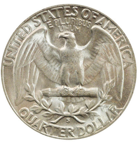 1952 S Washington Quarter  coin collectible - Main Image 2