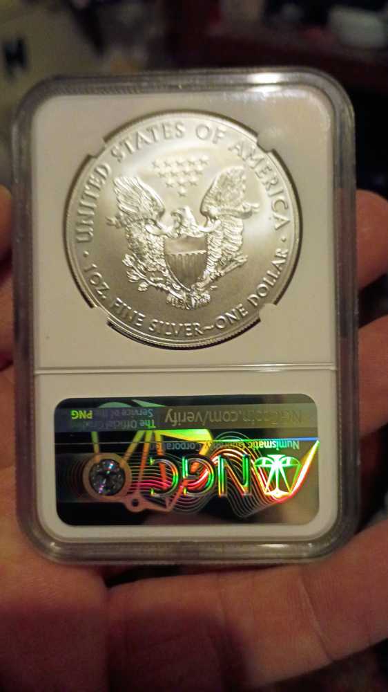 United States Silver Eagle (2021) (MS69)  coin collectible [Barcode 71274369006092331072] - Main Image 2