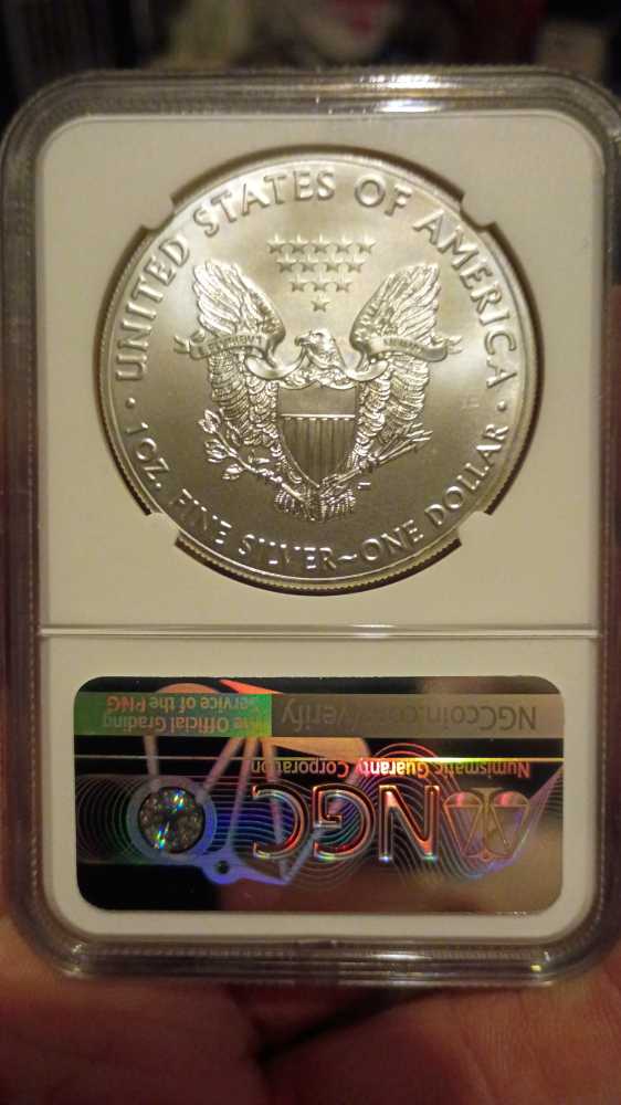 United States Silver Eagle (2018) (MS69)  coin collectible [Barcode 71197369004653064010] - Main Image 2