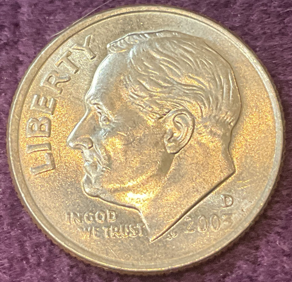 Dime 2003 D Roosevelt 6  coin collectible - Main Image 3