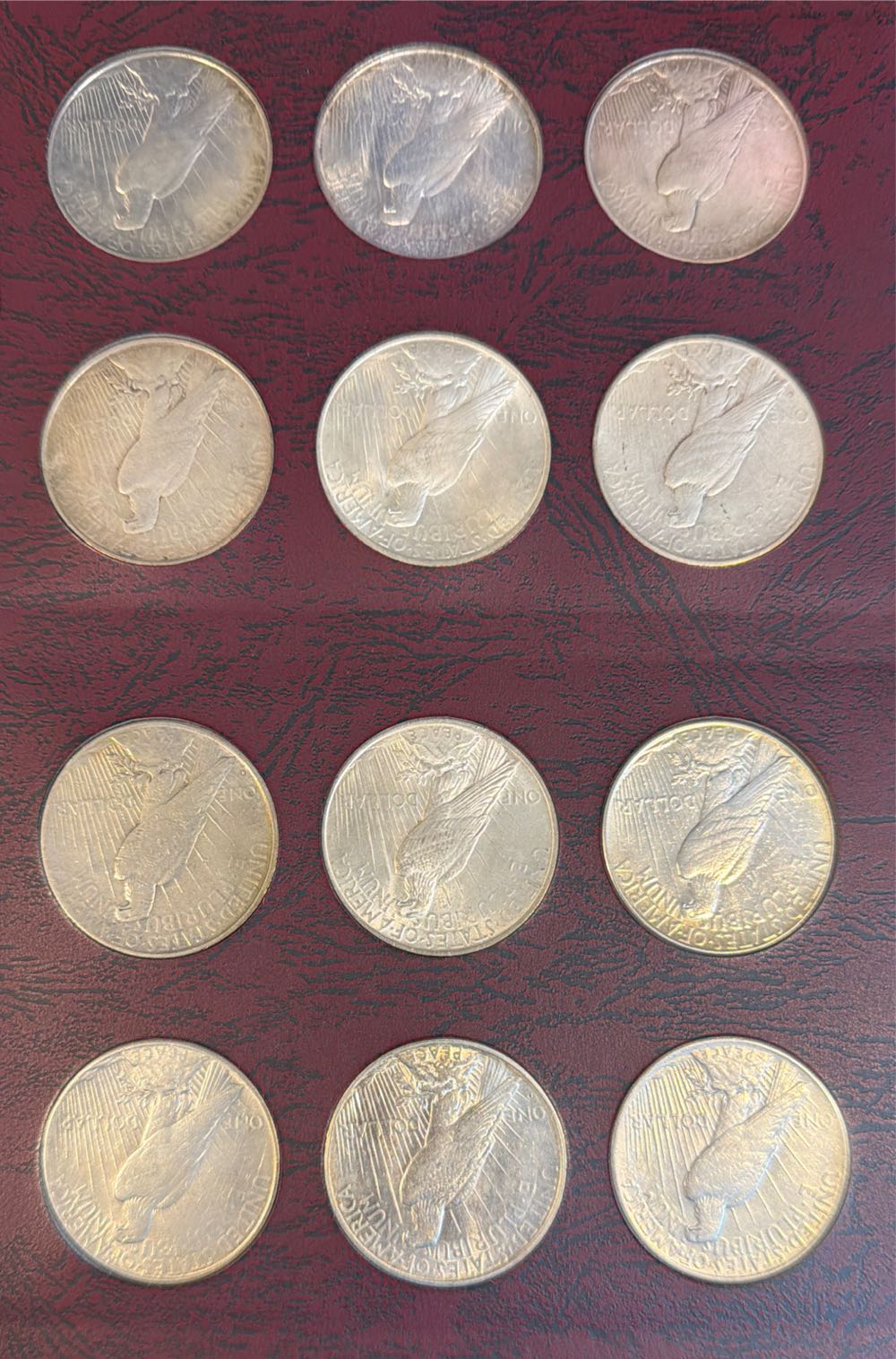 Peace Dollar 1921 to 1935 Date And Mint Mark Set  coin collectible - Main Image 2