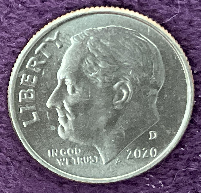 Dime 2020 D Roosevelt 20  coin collectible - Main Image 3
