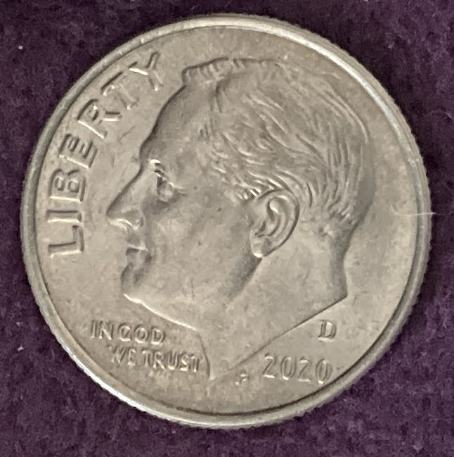 Dime 2020 D Roosevelt 23  coin collectible - Main Image 3