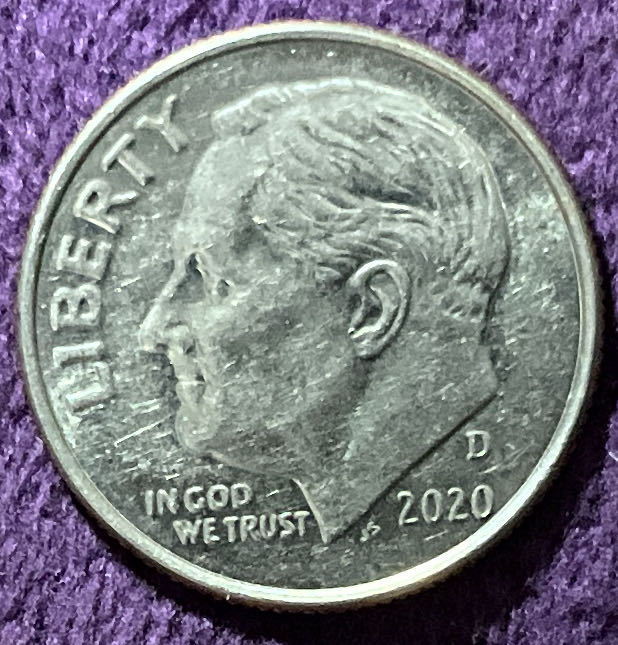 Dime 2020 D Roosevelt 24  coin collectible - Main Image 3