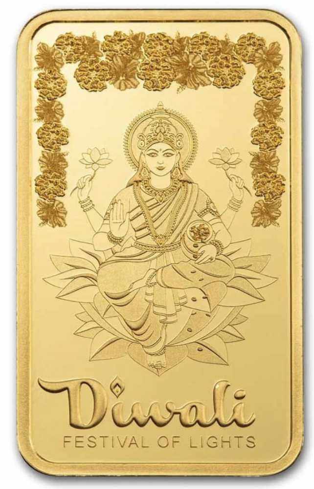 Diwali Lakshimi & Rangoli 5 Gram  coin collectible - Main Image 3