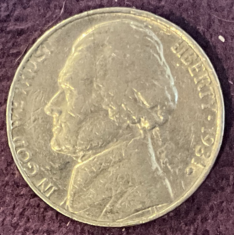 Nickel Jefferson P 1981 2  coin collectible - Main Image 3