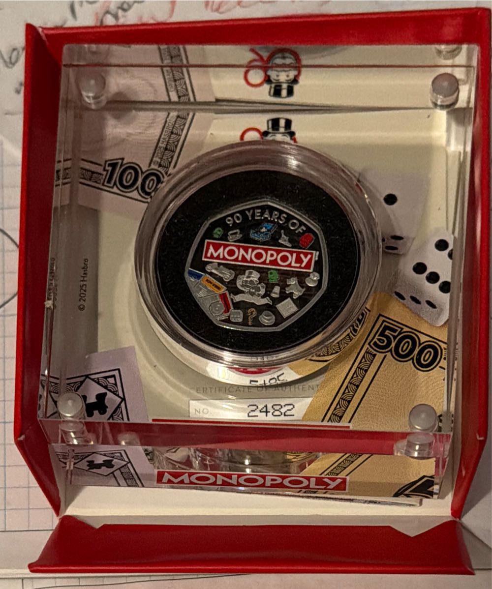 Proof Silver Monopoly 90th Anniversary  coin collectible [Barcode 5026177794882] - Main Image 5