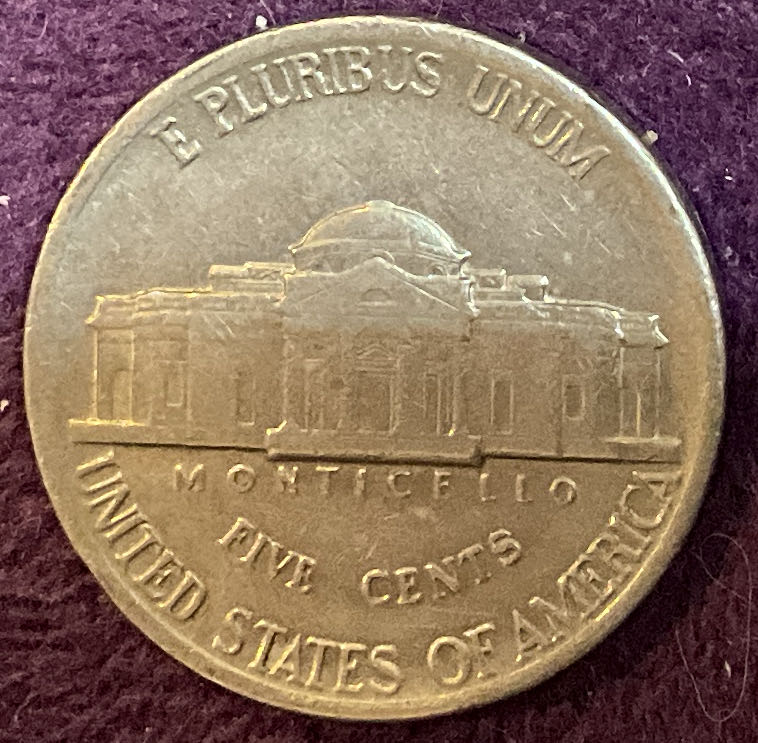 Nickel Jefferson P 1984 3  coin collectible - Main Image 4