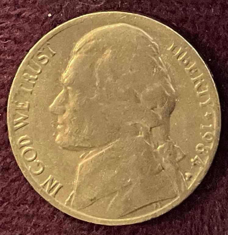 Nickel Jefferson P 1984 4  coin collectible - Main Image 3