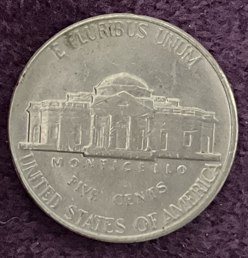 Nickel Jefferson D 1990 3  coin collectible - Main Image 4