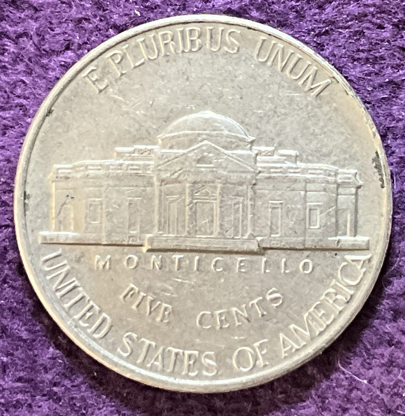 Nickel Jefferson D 1991 4  coin collectible - Main Image 2