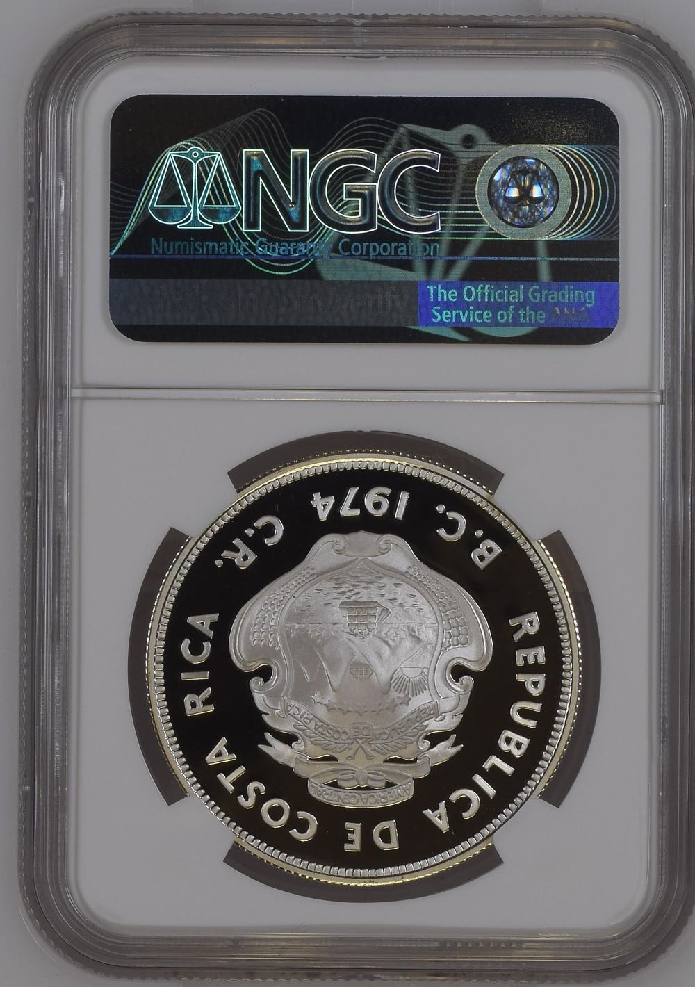 1974 BCCR COSTA RICA S50COL CONSERVATION SEA TURTLE  coin collectible - Main Image 2