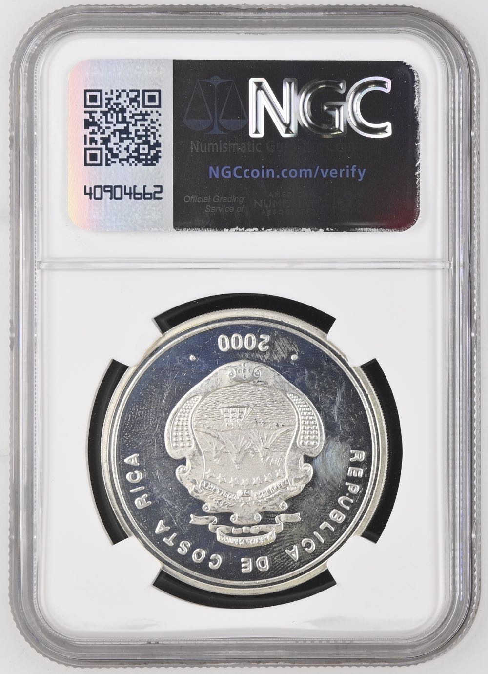 2000 COSTA RICA S5000C CENTRAL BANK ANNIVERSARY  coin collectible - Main Image 2