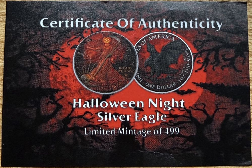 Halloween Night Silver Eagle  coin collectible - Main Image 3