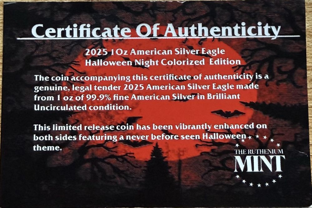 Halloween Night Silver Eagle  coin collectible - Main Image 4