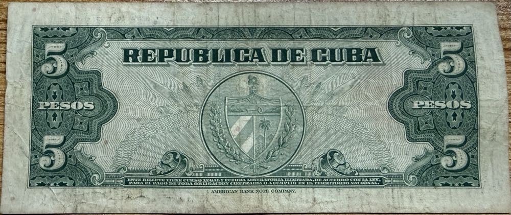 5 Peso Cuba 1960  coin collectible - Main Image 2
