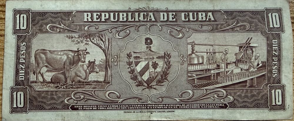 10 Pesos Cuba 1956  coin collectible - Main Image 2