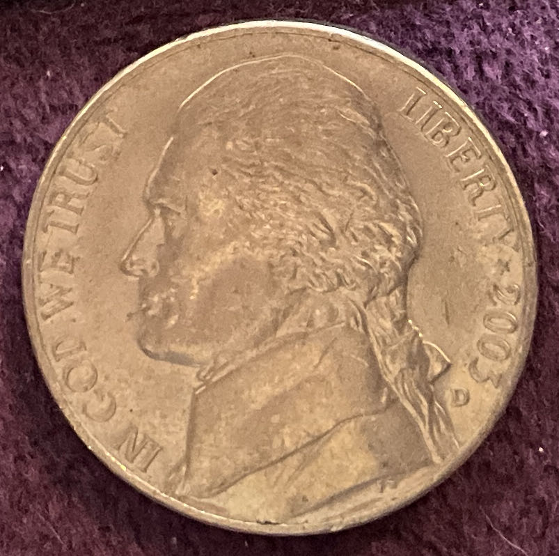Nickel Jefferson D 2003 3  coin collectible - Main Image 3