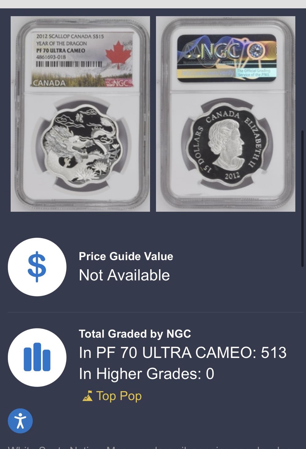 2012 Scallop Canadian Year Of The Dragon  coin collectible - Main Image 3