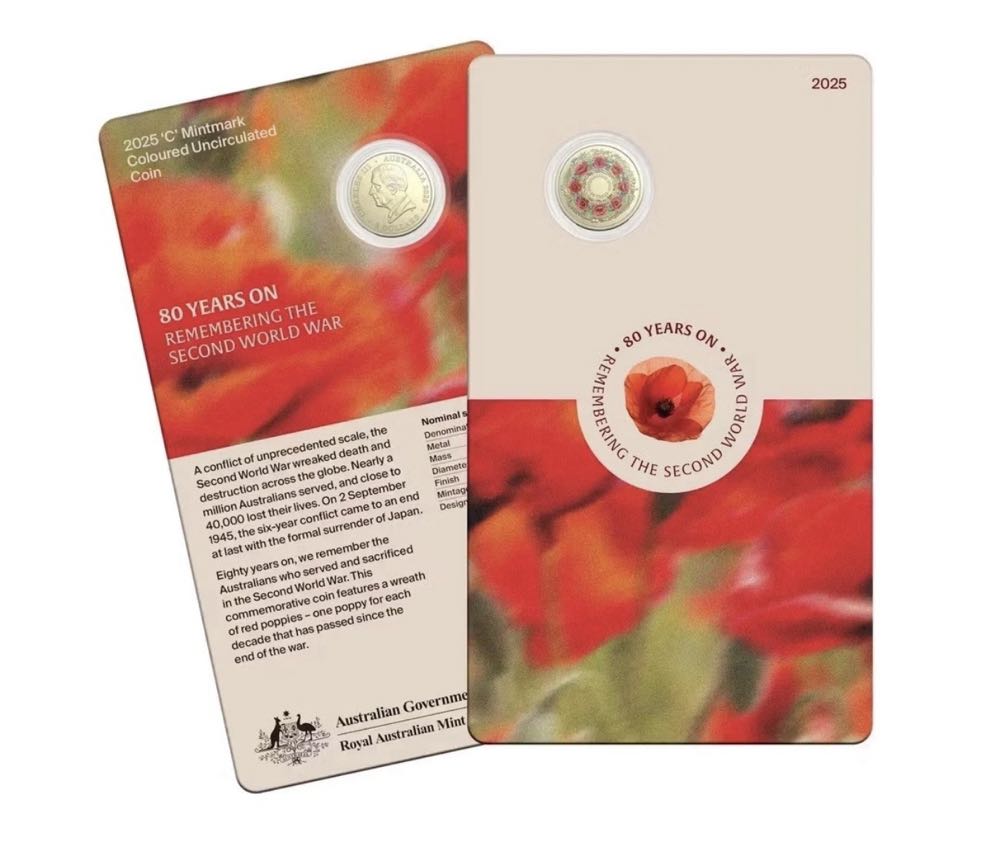 2025 $2 WWII Remembrance C-MINT  coin collectible - Main Image 3