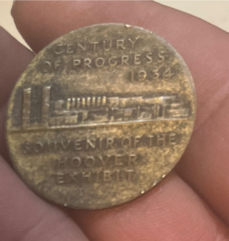 Hoover Electric Cleaner Hoover Exhibit Commerative Medal  coin collectible - Main Image 2