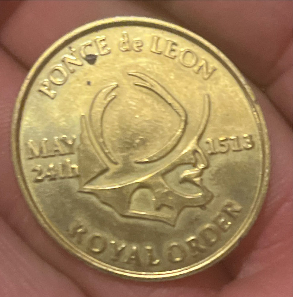 Ponce De Leon 1513 Royal Order Expidition Commemeritive Token  coin collectible - Main Image 2