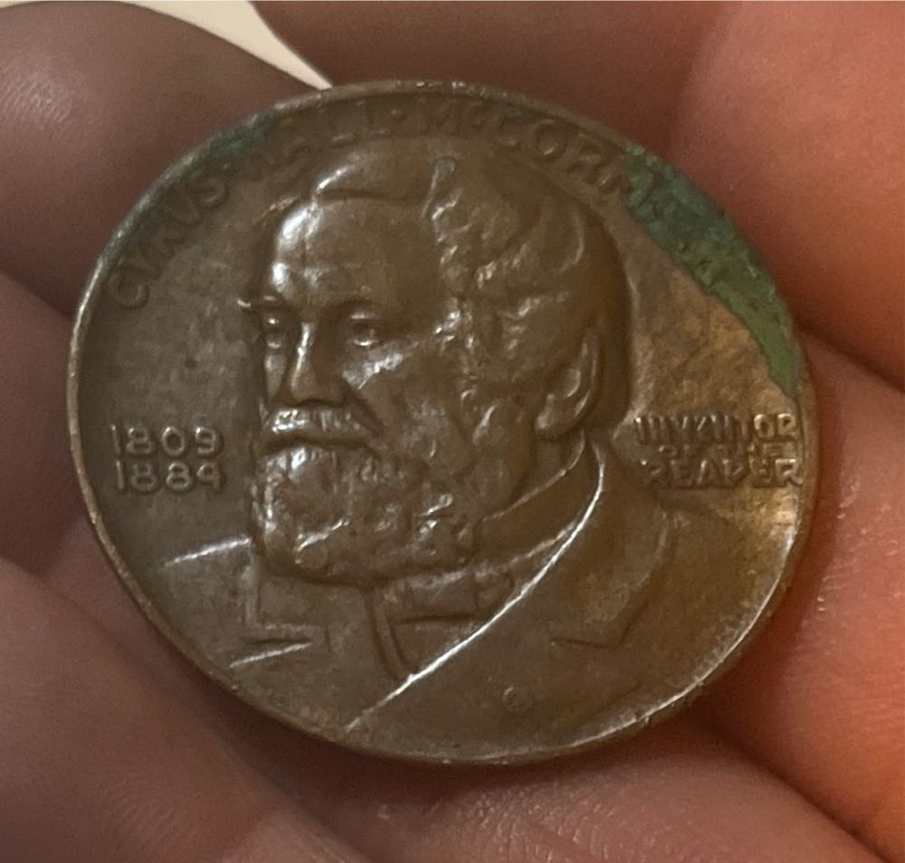 International Harvester Company Cyrus Hall McCormick Centennial of The Reaper Commemerative Token  coin collectible - Main Image 2