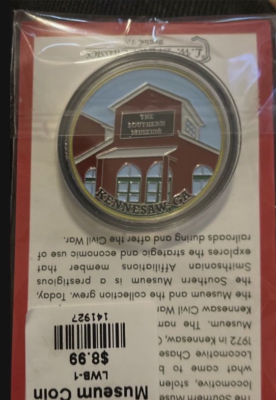 Southern Civil War & Train Museum, Kennesaw, Georgia Coin  coin collectible - Main Image 2