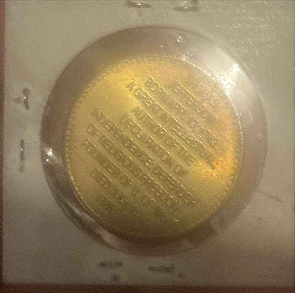 Thomss Jefferson 3rd President of The United States Commemerative Coin  coin collectible - Main Image 2