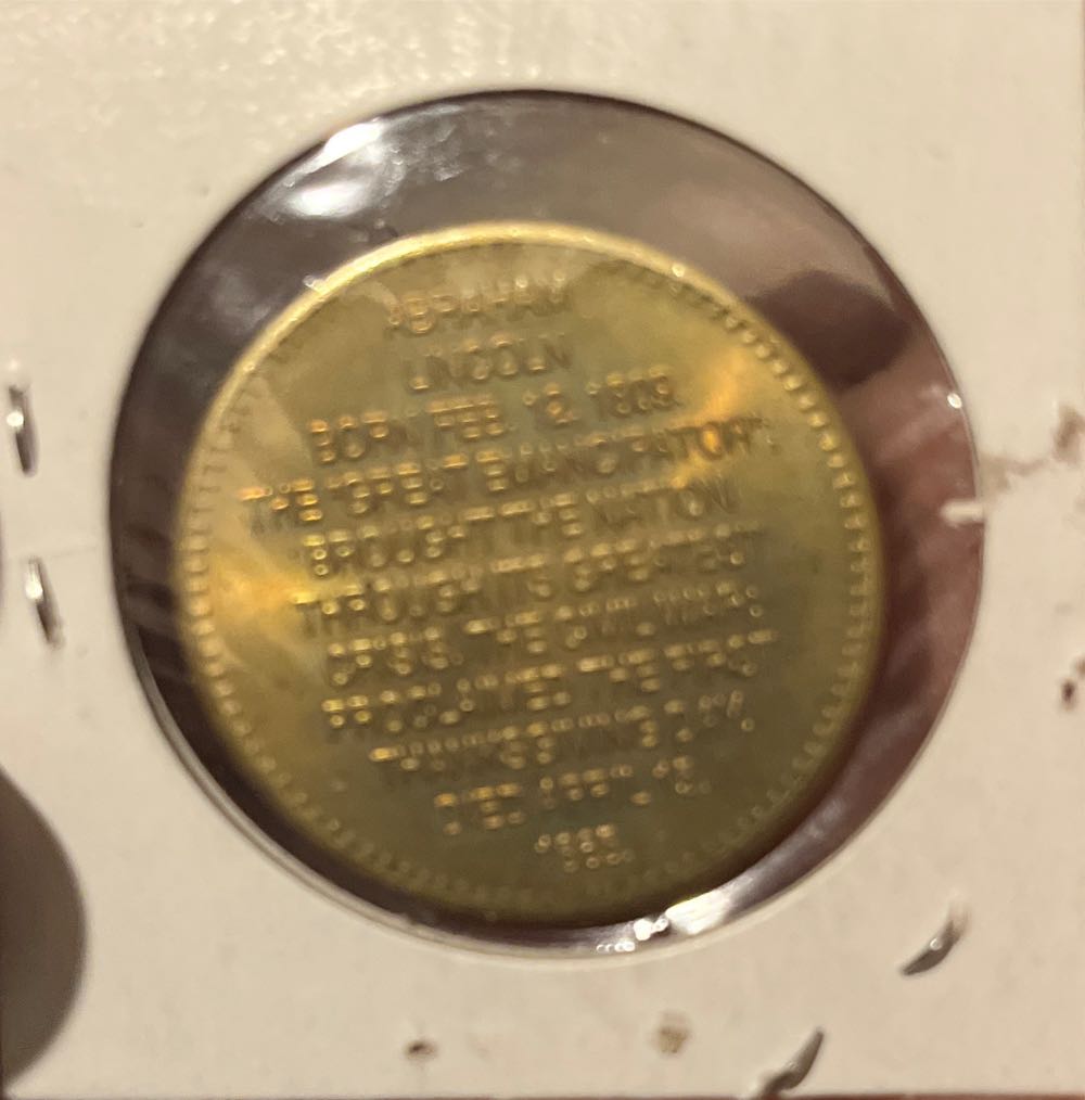Abraham Lincoln 16th U.S. President Commemerative Token  coin collectible - Main Image 2