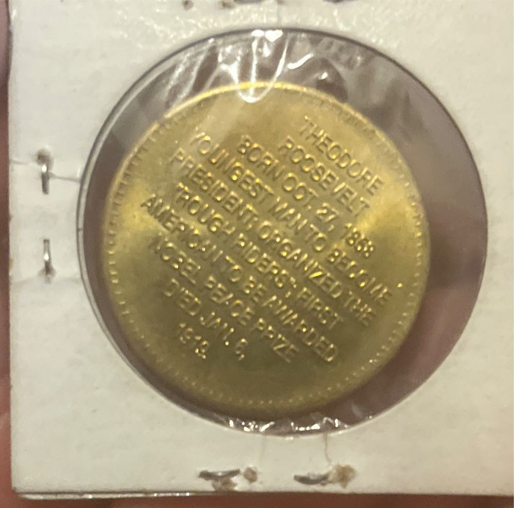 Theodore Roosevelt 26th U.S. President Commemerative Medal  coin collectible - Main Image 2