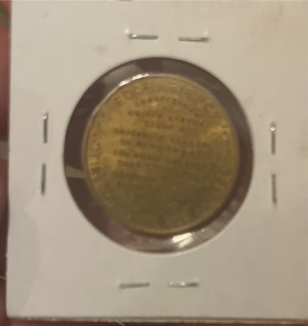 Franklin Pierce 14th U.S. President Token  coin collectible - Main Image 2