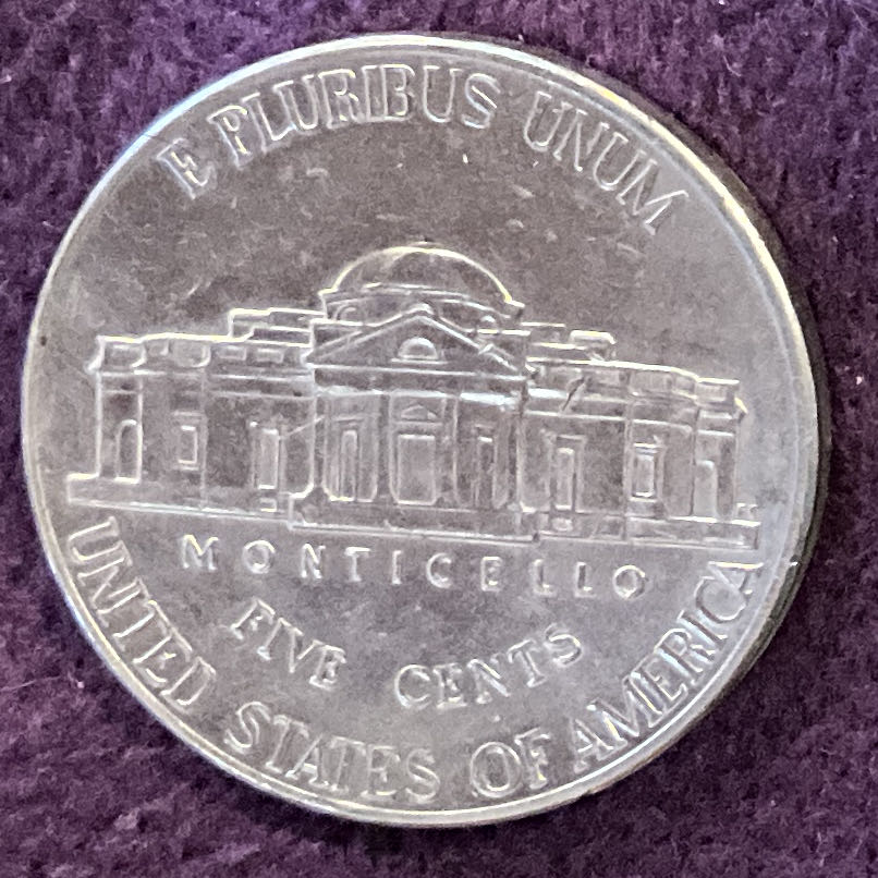 Nickel Jefferson D 2007 5  coin collectible - Main Image 4