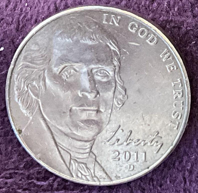 Nickel Jefferson D 2011 7  coin collectible - Main Image 3