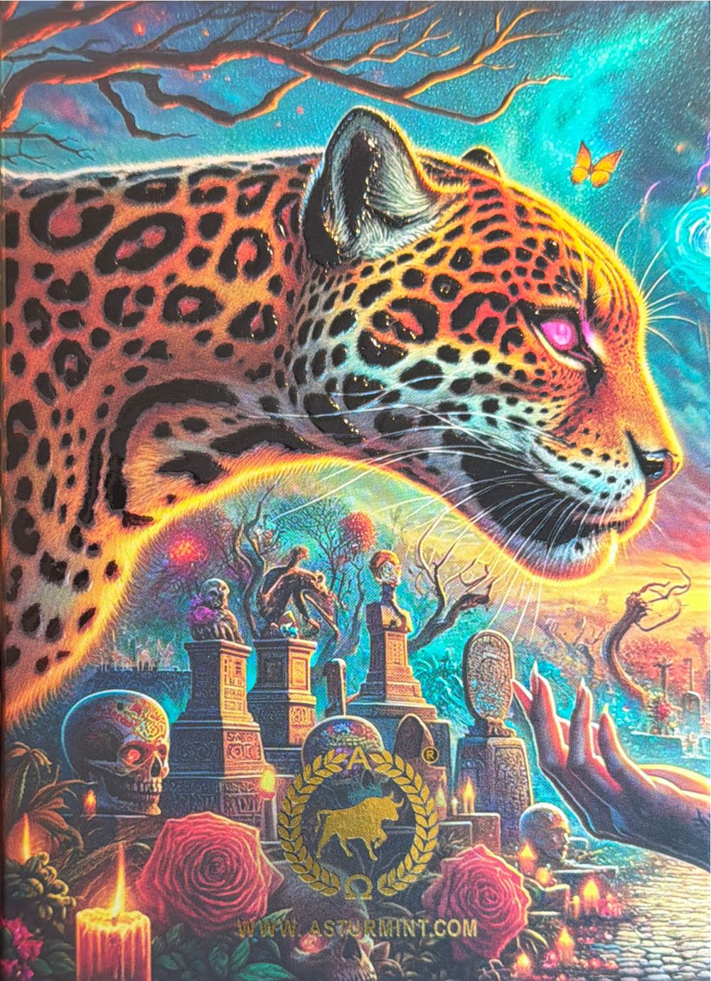 Dia De Los Muertos 1oz Silver Coin Colored  coin collectible - Main Image 4