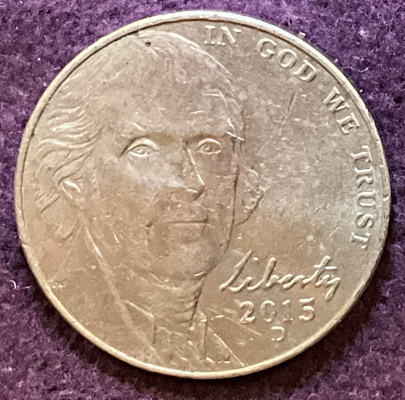 Nickel Jefferson 2015 D 2  coin collectible - Main Image 3
