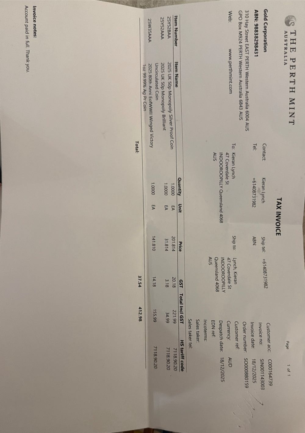 50p Monopoly 90th Anniversary Coloured Brilliant ...  coin collectible [Barcode 5026177794806] - Main Image 5