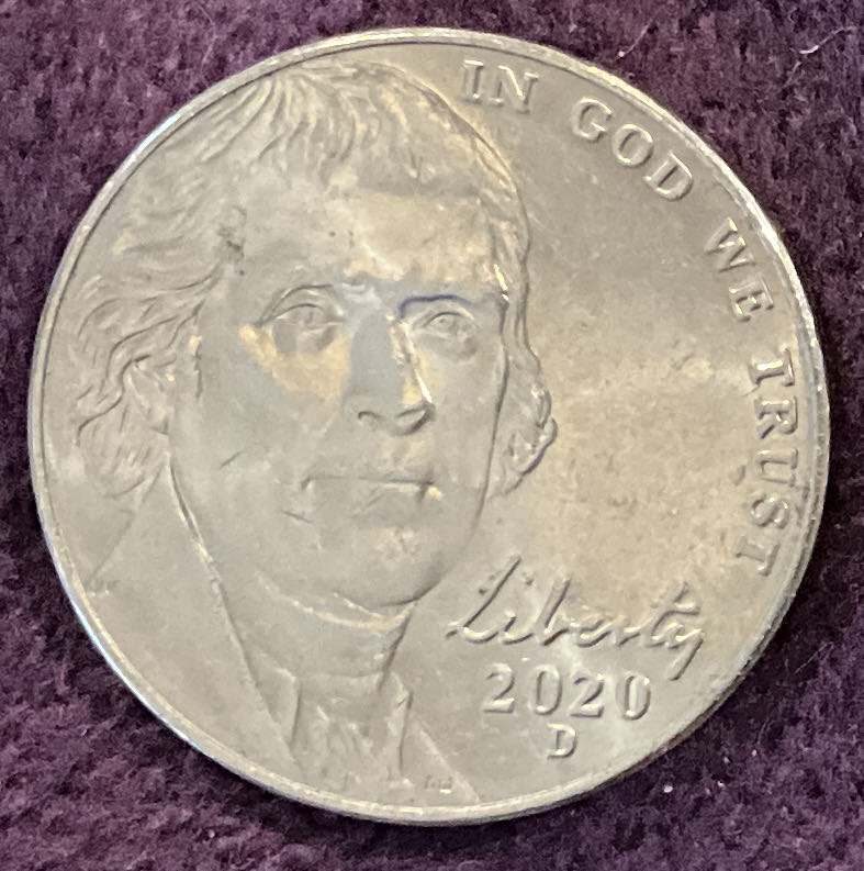 Nickel Jefferson 2020 D 11  coin collectible - Main Image 3