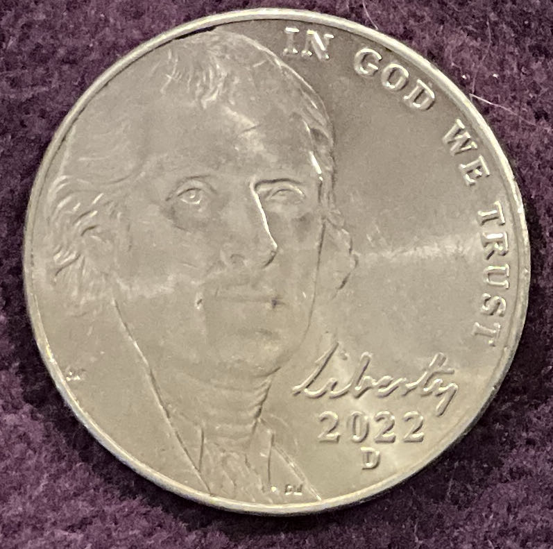 Nickel Jefferson 2022 D 2  coin collectible - Main Image 3