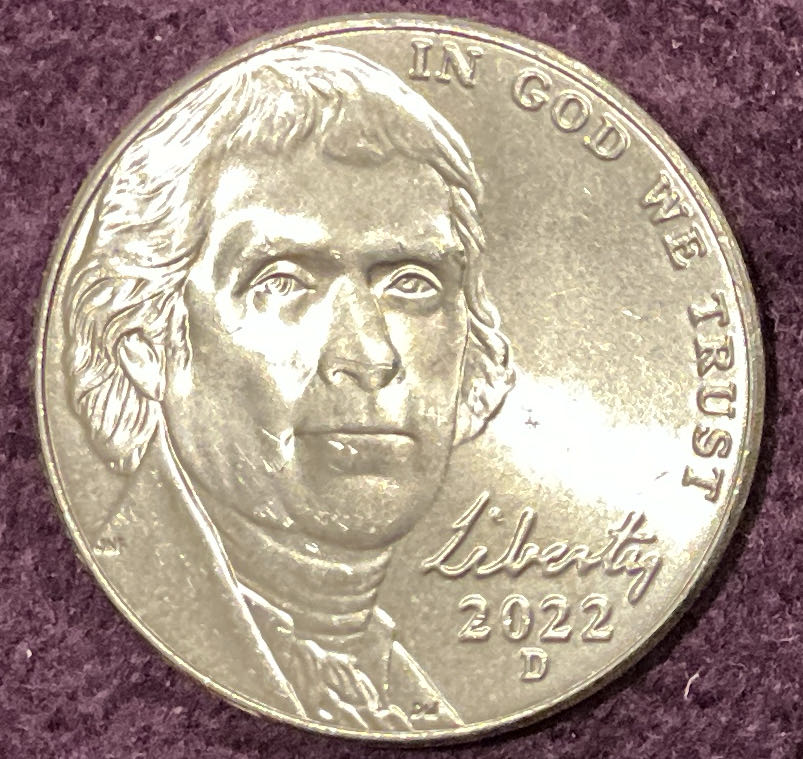 Nickel Jefferson 2019 D 6