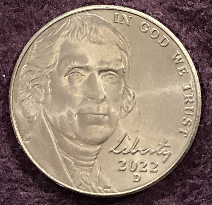 Nickel Jefferson 2022 D 4  coin collectible - Main Image 3