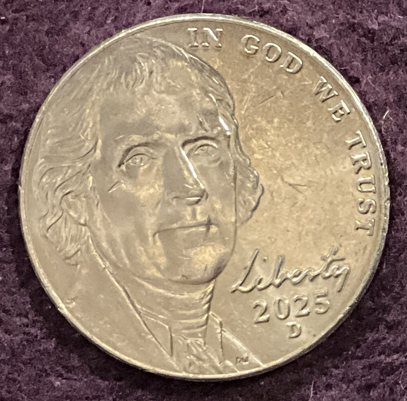 Nickel Jefferson 2025 D 1  coin collectible - Main Image 3