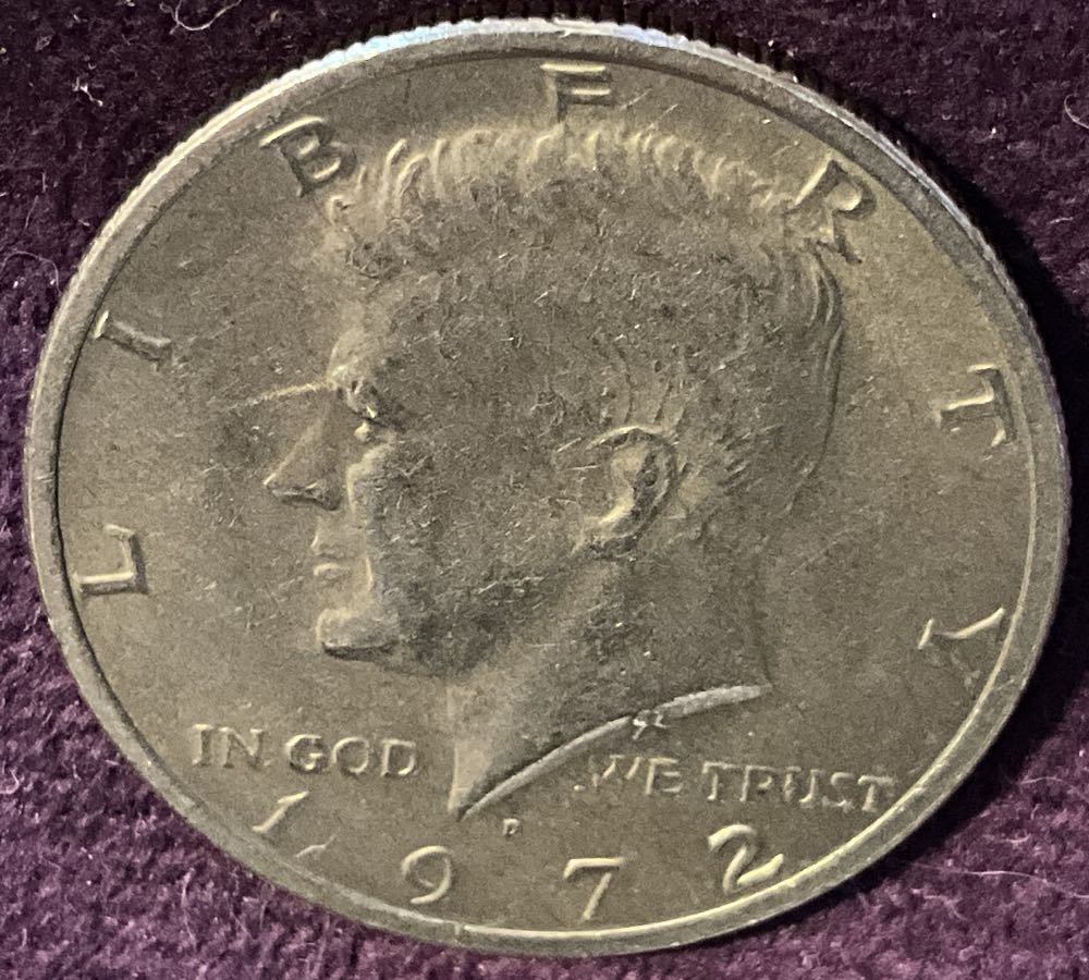 Half Dollar JFK 1972 D 10  coin collectible - Main Image 3