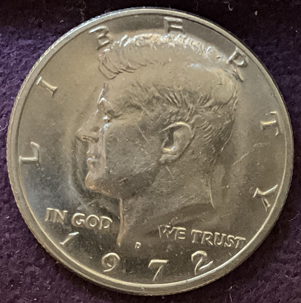 Half Dollar JFK 1972 D 12  coin collectible - Main Image 3