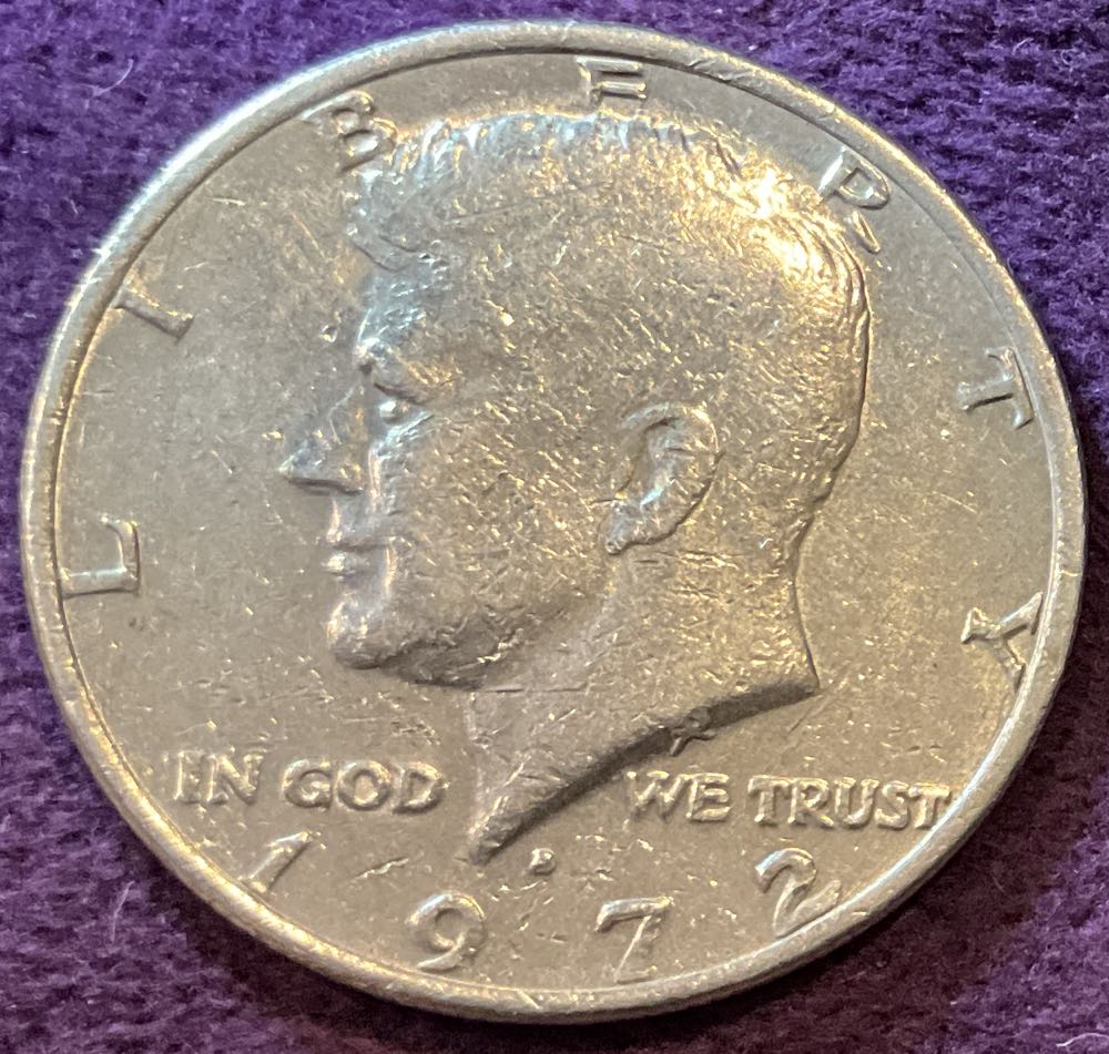 Half Dollar JFK 1972 D 15  coin collectible - Main Image 3