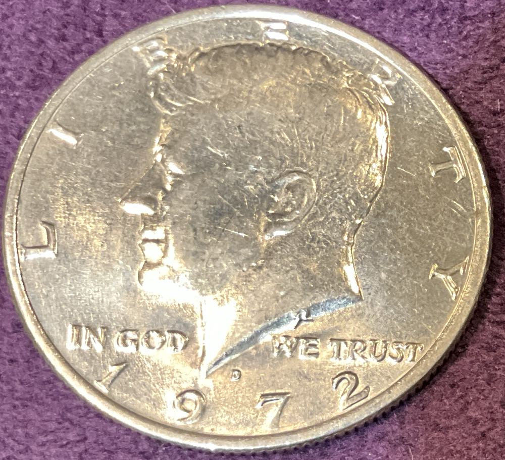 Half Dollar JFK 1972 D 16  coin collectible - Main Image 3